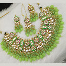 FS Collection Gold Plated Kundan Stone & Meenakari Necklace Set
