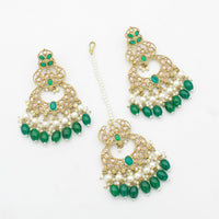 FS Collection Earrings & Maangtikka Set