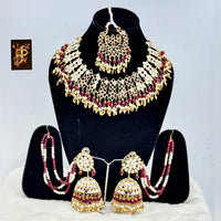 FS Collection Gold Plated Mirror Necklace Set