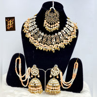 FS Collection Gold Plated Mirror Necklace Set