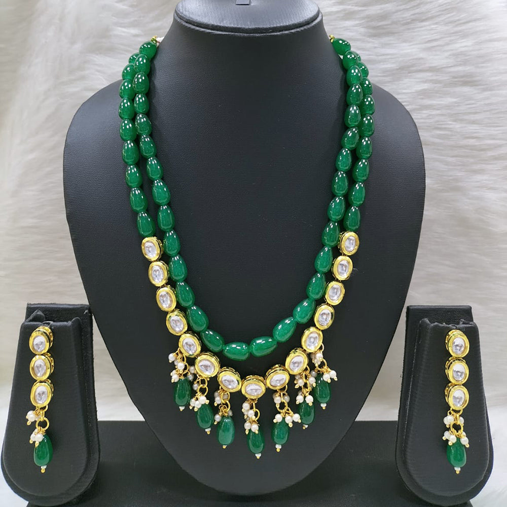FS Collection Gold Plated Beads Necklace Set