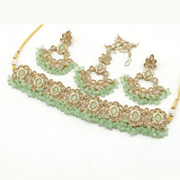 FS Collection Gold Plated Crystal Stone Necklace Set