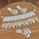 FS Collection  Gold Plated Kundan Stone Necklace Set