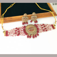 FS Collection  Gold Plated Crystal Stone Necklace Set