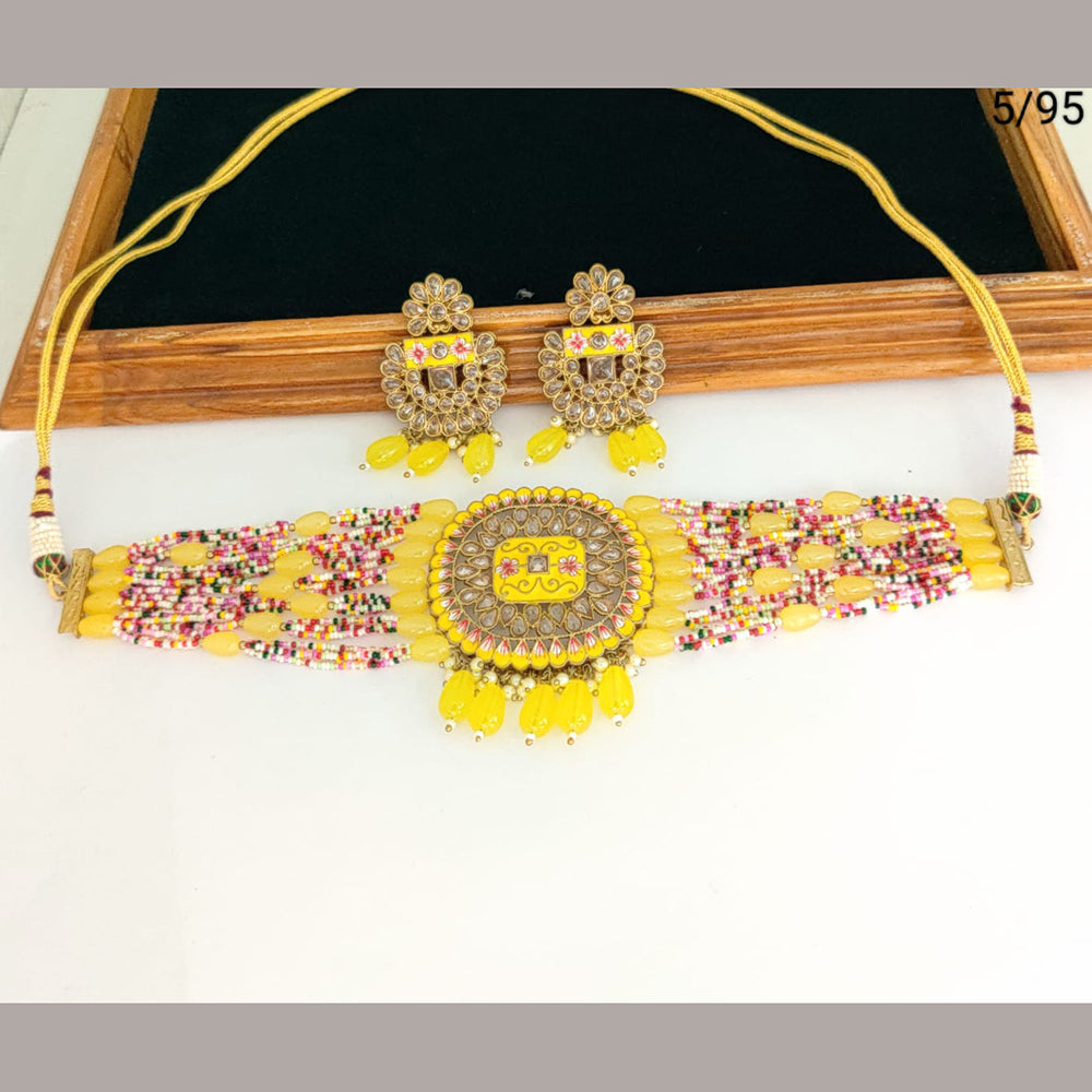 FS Collection  Gold Plated Crystal Stone Necklace Set