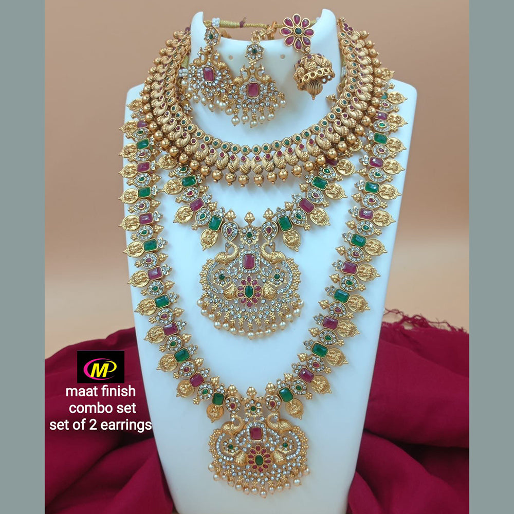 FS Collection Gold Plated Necklace Combo Set