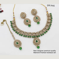 FS Collection Gold Plated Crystal Stone Necklace Set