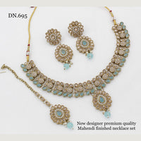 FS Collection Gold Plated Crystal Stone Necklace Set