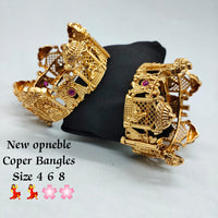 FS Collection Copper Gold Plated Bangles Set