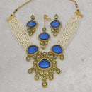 FS Collection Gold Plated Crystal Stone Necklace Set