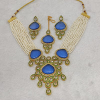 FS Collection Gold Plated Crystal Stone Necklace Set