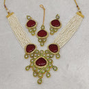 FS Collection Gold Plated Crystal Stone Necklace Set