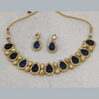 FS Collection Gold Plated Crystal Stone Necklace Set