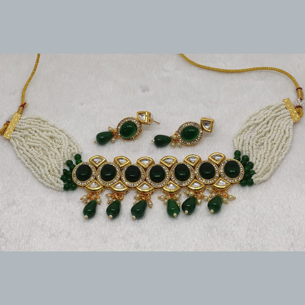 FS Collection Gold Plated Crystal Stone Necklace Set