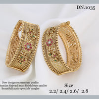 FS Collection Gold Plated Openable Bangles Set
