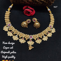 FS Collection Gold Plated AD Stone Necklace Set