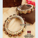 FS Collection Gold Plated Openable Meenakari Bangles Set