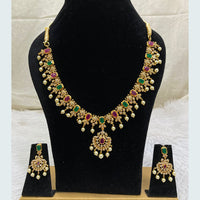 FS Collection Gold Plated AD Stone Necklace Set