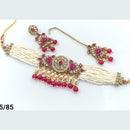 FS Collection Gold Plated Choker Necklace Set