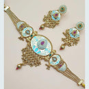 FS Collection Gold Plated Choker Necklace Set