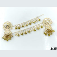 FS Collection Gold Plated Kanchain Jhumki Earrings
