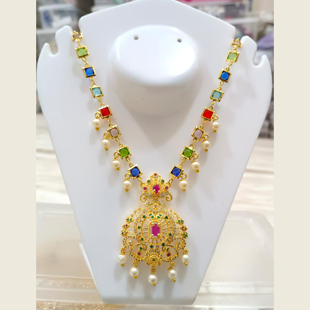 FS Collection Gold Plated Long Necklace