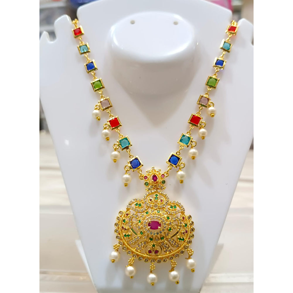 FS Collection Gold Plated Long Necklace