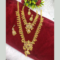 FS Collection Gold Plated Double Necklace Set