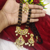 FS Collection Gold Plated Austrian Stone Long Necklace Set