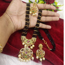FS Collection Gold Plated Austrian Stone Long Necklace Set