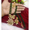 FS Collection Gold Plated Austrian Stone Long Necklace Set