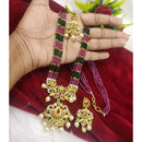 FS Collection Gold Plated Austrian Stone Long Necklace Set