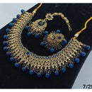 FS Collection Gold Plated Crystal Stone Necklace Set