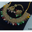 FS Collection Gold Plated Crystal Stone Necklace Set