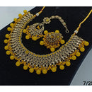 FS Collection Gold Plated Crystal Stone Necklace Set