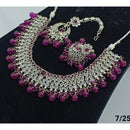 FS Collection Silver Plated Crystal Stone Necklace Set
