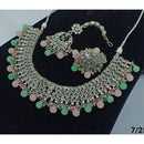 FS Collection Silver Plated Crystal Stone Necklace Set