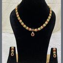 FS Collection Gold Plated AD Stone Necklace Set