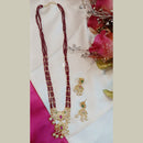 FS Collection Gold Plated AD Stone Long Necklace Set