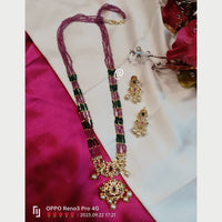 FS Collection Gold Plated AD Stone Long Necklace Set