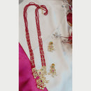 FS Collection Gold Plated AD Stone Long Necklace Set