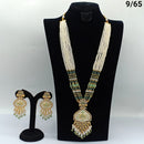 FS Collection Gold Plated Meenakari Long Necklace Set