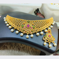FS Collection Ad Stone Gold Plated Necklace Set