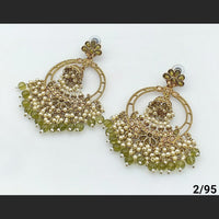 FS Collection Gold Plated Beads Dangler Earrings