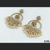 FS Collection Gold Plated Beads Dangler Earrings