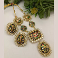 FS Collection Gold Plated Meenakari Necklace Set