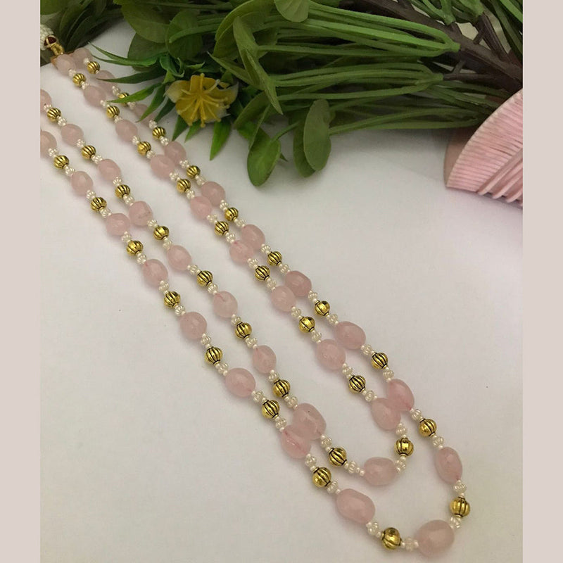 FS Collection Gold Plated Beads Long Necklace