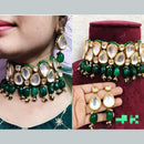 FS Collection Gold Plated Kundan Stone Choker Necklace Set