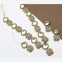 FS Collection Gold Plated Kundan Necklace Set