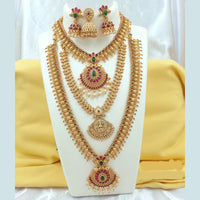 FS Collection Gold Plated Pota Stone Necklace Combo